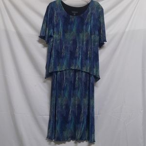 Vtg Connected Woman abstract pattern dress 20W